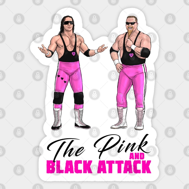 The Pink and Black Attack 1989 Sticker by PreservedDragons